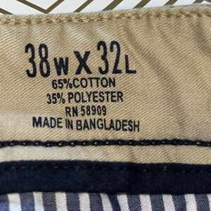 Roundtree & Yorke Casuals Men's 38x32 Light Khaki Chino Straight Fit Pants EUC